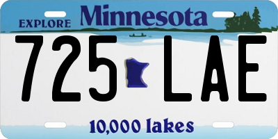 MN license plate 725LAE