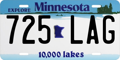 MN license plate 725LAG