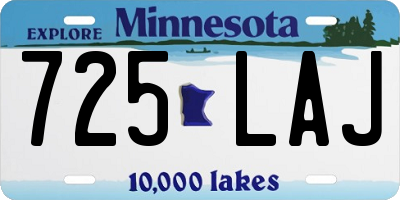 MN license plate 725LAJ