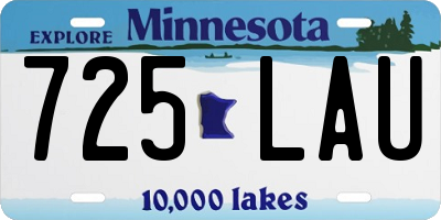MN license plate 725LAU