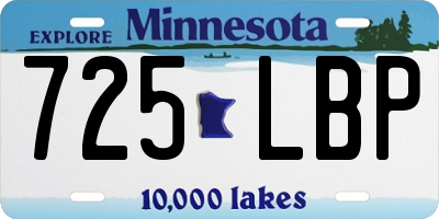 MN license plate 725LBP