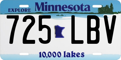 MN license plate 725LBV