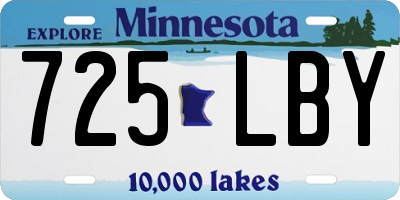 MN license plate 725LBY