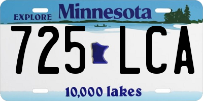 MN license plate 725LCA