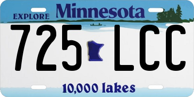 MN license plate 725LCC