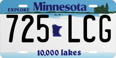 MN license plate 725LCG