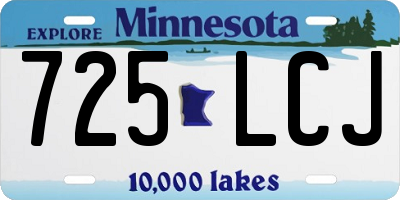MN license plate 725LCJ