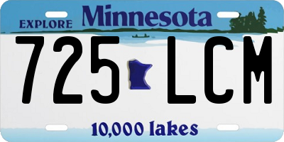 MN license plate 725LCM