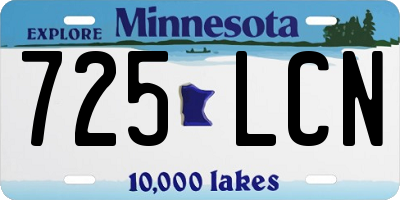 MN license plate 725LCN