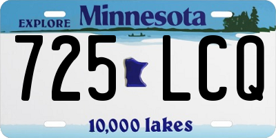 MN license plate 725LCQ