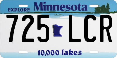 MN license plate 725LCR