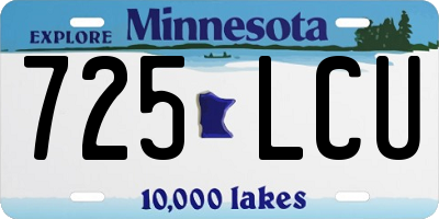 MN license plate 725LCU