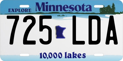 MN license plate 725LDA