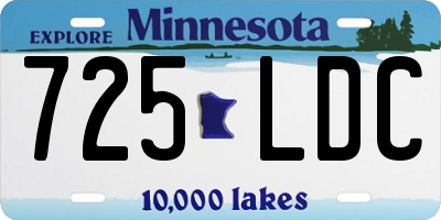 MN license plate 725LDC