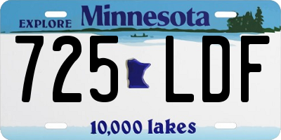 MN license plate 725LDF