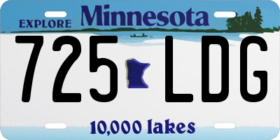 MN license plate 725LDG