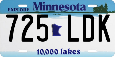 MN license plate 725LDK