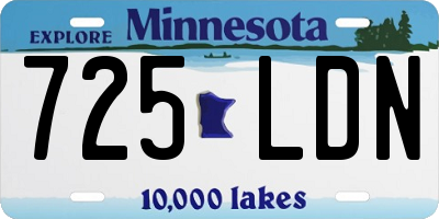 MN license plate 725LDN