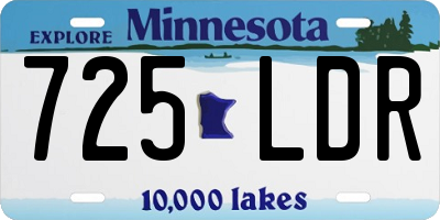 MN license plate 725LDR