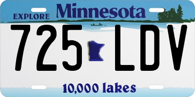 MN license plate 725LDV