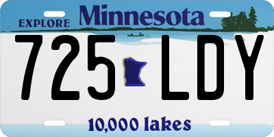 MN license plate 725LDY