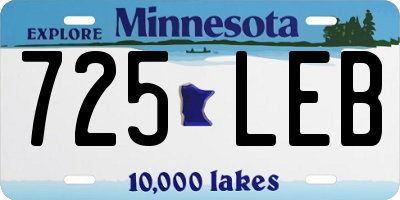 MN license plate 725LEB