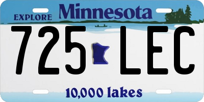 MN license plate 725LEC