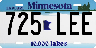 MN license plate 725LEE