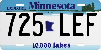 MN license plate 725LEF