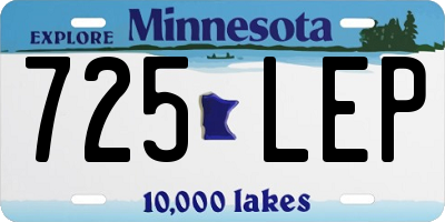 MN license plate 725LEP