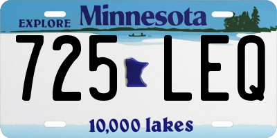 MN license plate 725LEQ