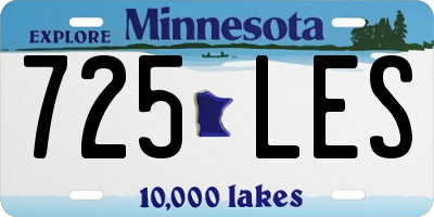 MN license plate 725LES