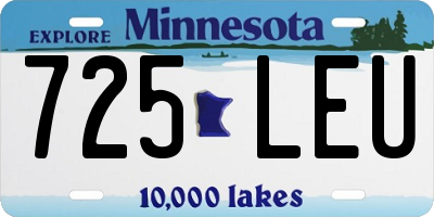 MN license plate 725LEU