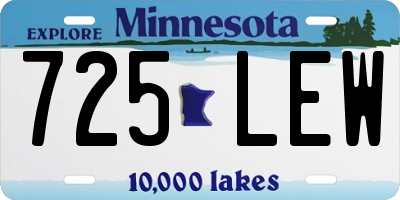 MN license plate 725LEW