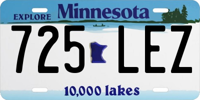 MN license plate 725LEZ