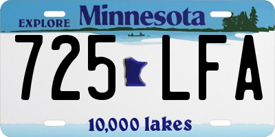 MN license plate 725LFA