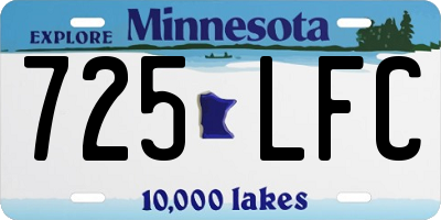 MN license plate 725LFC
