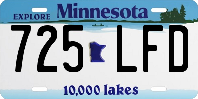 MN license plate 725LFD