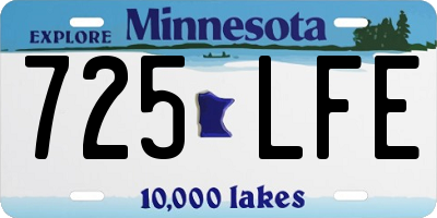 MN license plate 725LFE