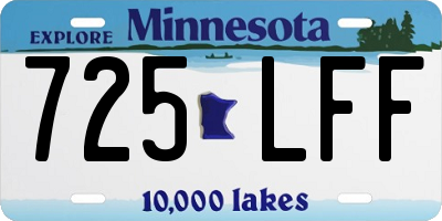 MN license plate 725LFF
