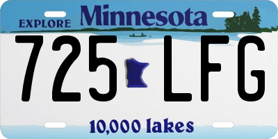 MN license plate 725LFG