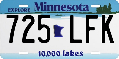 MN license plate 725LFK