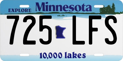 MN license plate 725LFS