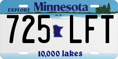 MN license plate 725LFT