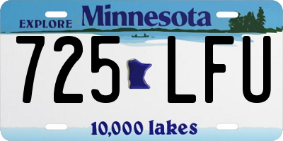 MN license plate 725LFU