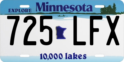 MN license plate 725LFX