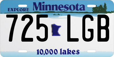 MN license plate 725LGB