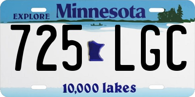 MN license plate 725LGC