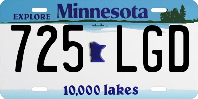 MN license plate 725LGD