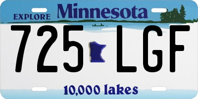 MN license plate 725LGF